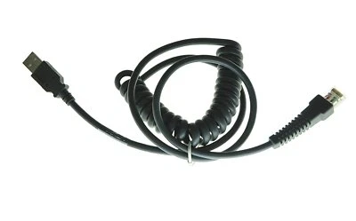 Lot 10 7FT Coiled USB Barcode Scanner PVC Cable for Symbol LS2208 CBA-U01-S07ZAR