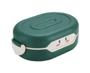 780ML Lunch Box Heat-Resistant Grid Design Robot Shape Children's Cartoon Lunch Box for Picnic Green