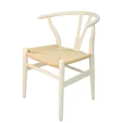 SK Designer Living | Replica Hans Wegner Wishbone Chair | Bone White Frame & Natural Seat
