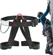 Climbing Harness, Adjustable Climbing Belt, Rock Climb Harness for Men & Women, Half Body-Har-ness for Rappelling Fire Rescuing Tree Climb-ing