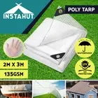Instahut Tarpaulin Tarp 2x3m Canvas Heavy Duty Camping Poly Tarps Cover Plant