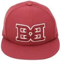 在飛比找Yahoo奇摩購物中心優惠-BALLY B-Chain 雙B字母刺繡補丁棉質帆布棒球帽(