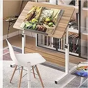 Artist Drafting Table with Tilting Tabletop - Height Adjustable Desk for Studio, Art Craft, and Writing