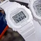 【CASIO 卡西歐】BABY-G 簡約輕薄耐衝擊電子橡膠腕錶/白(BGD-565-7)