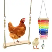 Chicken Swing Toys and Chicken Toys Xylophone 2 Pack Chicken Toys for Poultry