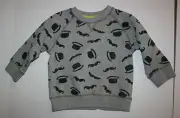 New Gymboree 4T 5T Boys Dapper Mustache Hats Sweatshirt Top Handsome Gray Black