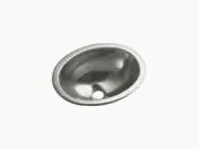 Sterling 13-1/4" Oval Stainless Steel Drop In or Undermount Bathroom Sink Model: