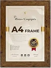 Alison Kingsgate Rustic A4 Frame With Clear Perspex Front & Wall Mounted Hook - 29.7x21cm Photo Frame
