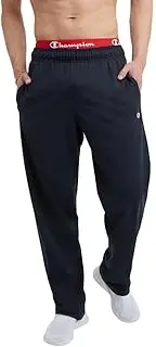[Champion] Men's Pants, Everyday Cotton Pants for Men, Open Bottom Pants (Reg. Or Big & Tall), Navy C Patch Logo, X-Large Tall