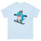 Hippo Snowboarding Fun Cartoon Snowboarder Shirt T-Shirt