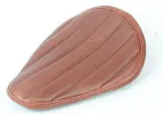 Brown pleated motorcycle Seat Sportster Bobber Triumph Harley Spring Solo