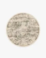 185' Round | Machine Washable Runner Rug | Kid & Pet Friendly | Indoor Rug | Sarrah Sage Rug | Ruggable