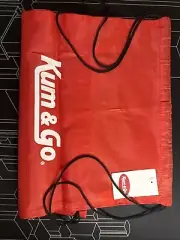 **Official Merchandise** Kum & Go Red Pull String Bag. New With Tags!