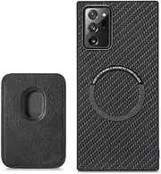 [RUNGOS] for Samsung Note 20 Ultra Case Magsafe, with Magnetic Wallet & Card Holder (Carbon Fiber Texture) [Stable Magnetic] 10Ft Drop Tested Shockproof for Samsung Galaxy Note 20 Ultra Wallet Case 2020