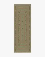 75' x 215' | Machine Washable Runner Rug | Kid & Pet Friendly | Indoor Rug | Dilara Sage Green Rug by goop | Ruggable
