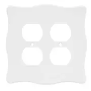 Four Socket Nylon White Wall Plate