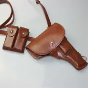 Vietnam War 3PCS set 54 TT Tokarev Pistol Leather Holster With Strap &cClip