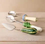 2024 John Derian Target 3pc Stoneware Salad Flatware Serving Set Thanksgiving
