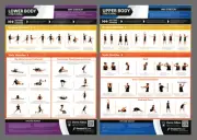 STRETCHING Professional Gym Health Club Instructional 2-POSTER SET w/QR Codes
