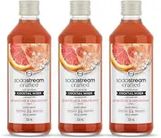 [sodastream] Crafted Cocktail Mixer™ Grapefruit & Elderflower Drink Mix | For Soda Makers; turns 54 Litres of Fizzy Water into a delicious Cocktail or Mocktail | Makes 42 Servings | 330ml, Pack of 3