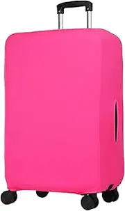 [uxcell] Luggage Cover, Suitcases Covers Elastic Carry on Protector Washable Scratch-Resistant Fits 22-24 Inch Luggage for Travel Business Trips, Rose Red
