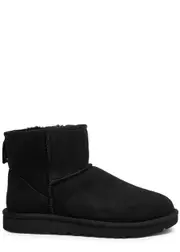 Ugg Classic Mini II Suede Boots , Boots, Heel Tab, Slip on - Black - 8 8