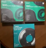 LOT (3) VINTAGE 100 Slide Wheel Tray Montgomery Ward 35mm Album Pack SEALED NIP