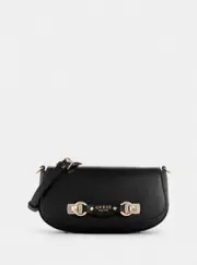 GUESS Black Mimina Flap Crossbody Bag