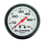Fits 2-5/8in Phantom Blower Press. Gauge 0-60 by Autometer 5802