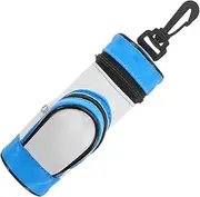 SUPVOX Golf Valuables Pouch Bag Durable PU Material Lightweight Portable Golf Tee Organizer for Men Women Versatile Storage for Balls Tees Blue