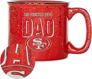 Rico Industries NFL Football San Francisco 49ers Dad 12oz Laser Engraved Campfire Mug