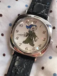 在飛比找Yahoo!奇摩拍賣優惠-中古ALBA迪士尼七個小矮人糊涂蛋Dopey手錶男錶女錶