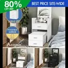 ALFORDSON Dressing Table Stool Set 2-In-1 Makeup Mirror Desk Bedside Table
