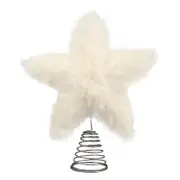 1 Pcs Cute Christmas Star Shaped Tree Topper Plush Christmas Tree Ornaments