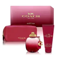 在飛比找PChome24h購物優惠-COACH 曠野玫瑰女性淡香精禮盒 (淡香精90ML+身體乳