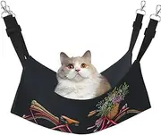 EdWal Retro red bicycle print Soft Sleeping Hammock Cat Hammock for Cage Hanging,Pet Hammock Bed Adjustable for Small Animals