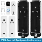 2Pcs Doorbell Backplate Set Plastic Doorbell Mounting Bracket with Screws Zq