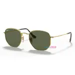 【RAYBAN】雷朋 太陽眼鏡 RB3548N 001 54MM 多邊形框墨鏡 金框/綠色鏡片