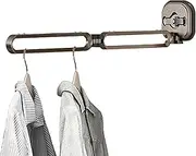 Wall Mounted Clothes Drying Rack | 360 Degree Rotation Folding Laundry Hanger,Suction Cup Clothing Hanger, Wall Mounted Drying Rack For Wardrobes