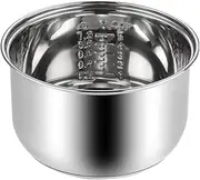 Stainless Steel Rice Cooker Inner Pot, Non-Stick Replacement Pot, Durable & Universal Fit for Multi-Cookers, Even Heating for Perfect Rice Silver,1.6L