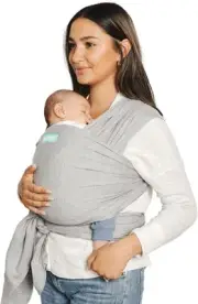 Moby Classic Wrap, Heather Grey - Newborn Carrier, Comfortable Cotton Wrap