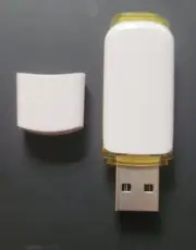 White & Yellow USB 2.0 Flash Drive Memory Stick Thumb 16Gb W Cap