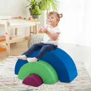 Costway3 Piece Toddlers Climbing Toys with Elastic Filling-Multicolour