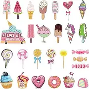 Ooopsi Ice Cream Temporary Tattoos for Kids 180PCS - Ice Cream, Lollies, Cookie, Cake Tattoo Stickers - Sweet Summer Tattoos Sticker for Girl Birthday Party Decorations Supplies Favors(17 Sheets)