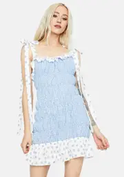 Spring Sunshine Tie Strap Smocked Sundress