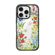 iPhone 16 Pro Impact Case Floral Garden with Butterflies