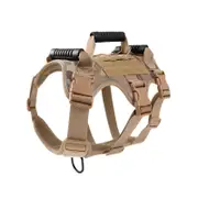 CottonMore Large Breed Dog Tactical Training Dog Harness Vest Brown Camouflage - Medium