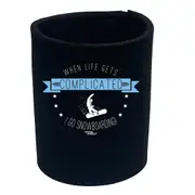 Animal Powder Monkeez When Life Gets Complicated Snowboarding - Funny Novelty Stubby Holder