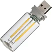 USB Led Light, Retro Car Lamp, Touch Adjustment LED Glass Bottle, Touch Control Plug-in USB Automotive Night Lamps, Automotive Interface Charging Night Lamps, Unique Bottle Design for Car