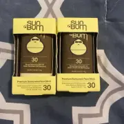 Lot of 2 - Sun Bum Premium Sunscreen Face Stick 30 SPF 03/2025